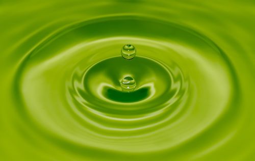 water drop green