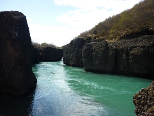 water rocks iceland