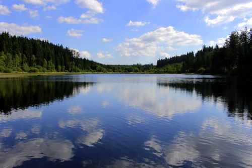 water clouds mirroring