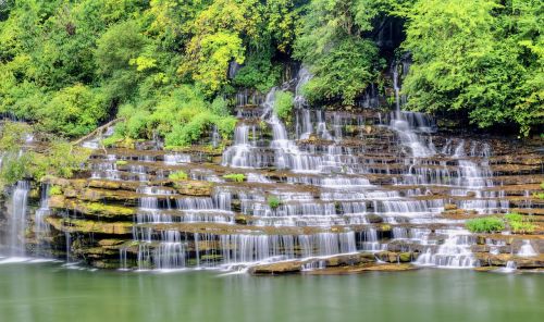 waterfall twins falls water