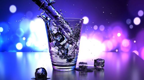 water glass ice