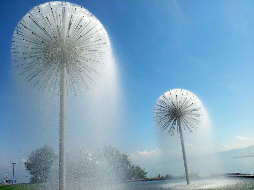 water fountain flower shape