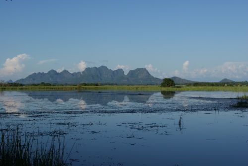 water reflection mountain