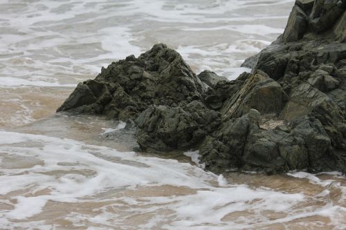 water rocks beach