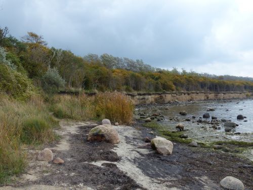 water beach cliff