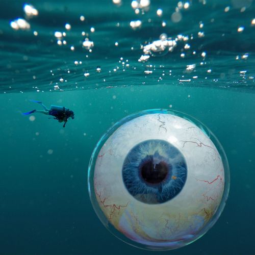 water eye eyeball
