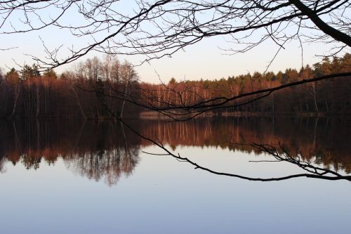 water mirror image twilight