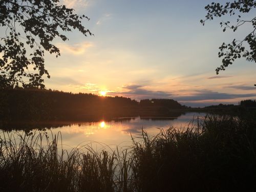 water sunset nature