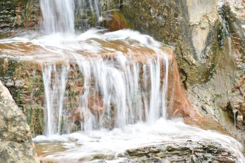 water flowing rocks