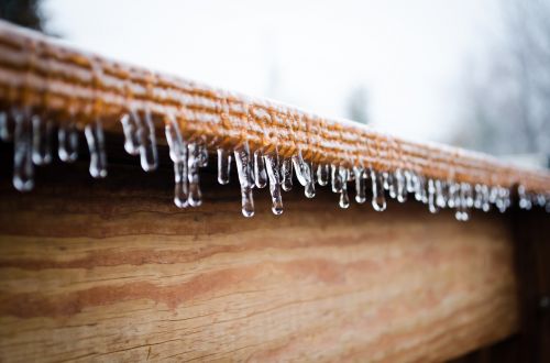 water drops ice