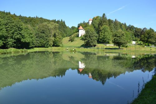 water castle nature