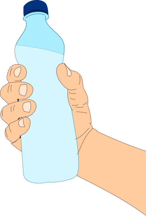 water hydration hand