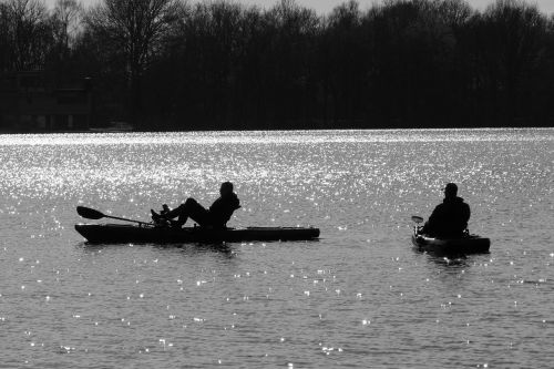 water lake canoe
