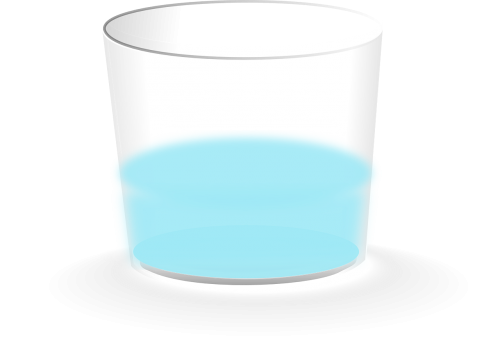water glass half full
