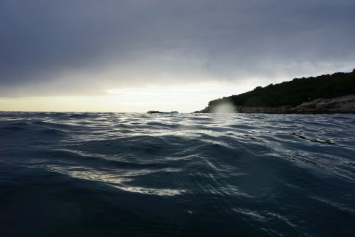 water sunset wave