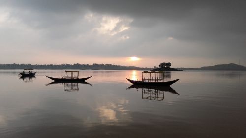 water dawn sunset