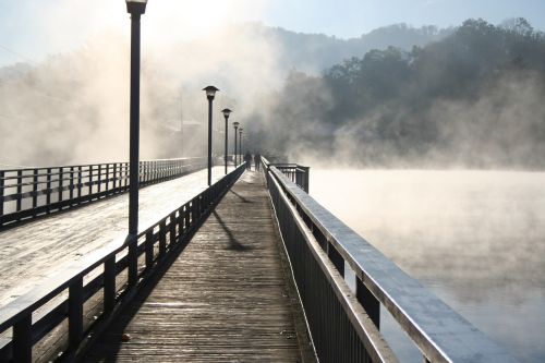 water outdoors fog