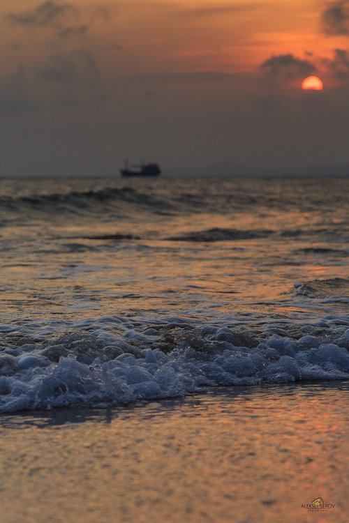 water  sunset  beach