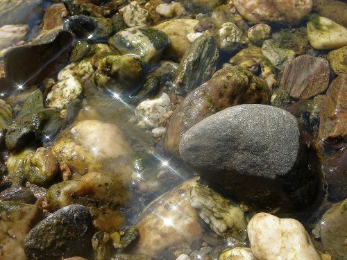 water river stone