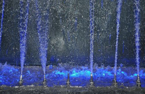 water fountain illuminated