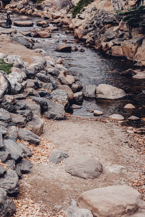 water  steam  rocks