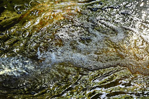 water  flowing  bubbles