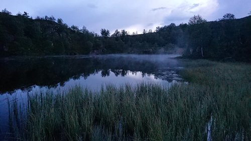 water  mist  lake