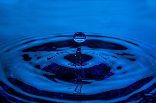 water  drop of water  blue