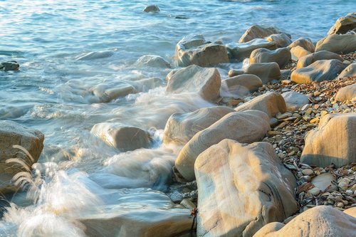 water  sea  stones