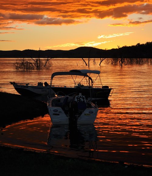 water  sunset  river