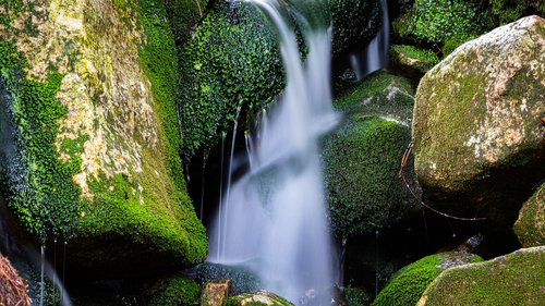 water  waterfall  mountains