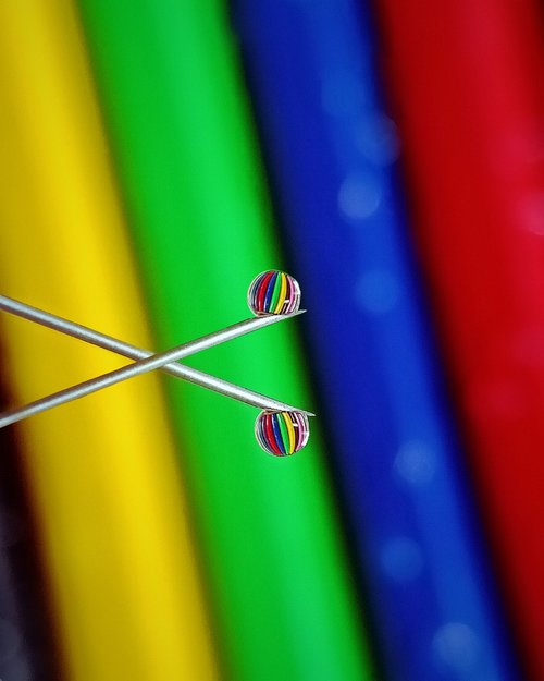 water  droplets  needle