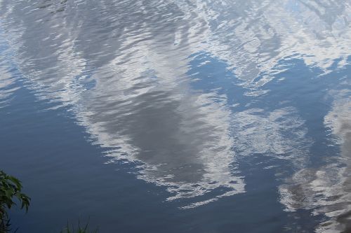 water mirroring clouds