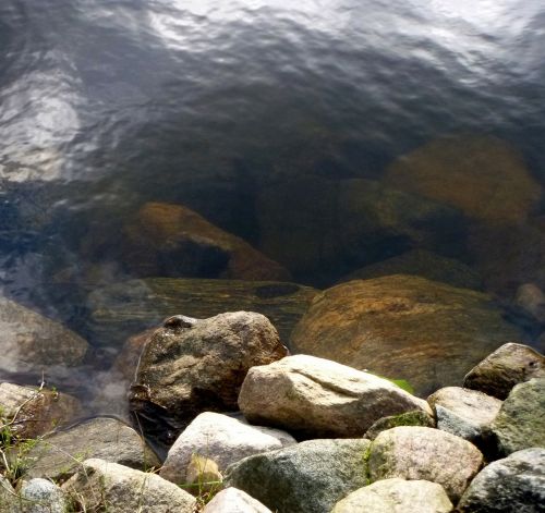 water lake stone