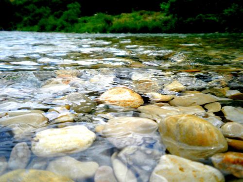 water stones river