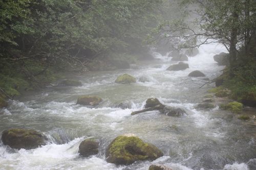 water haze river