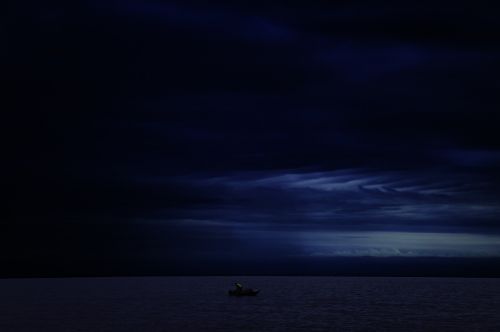 water boat dark
