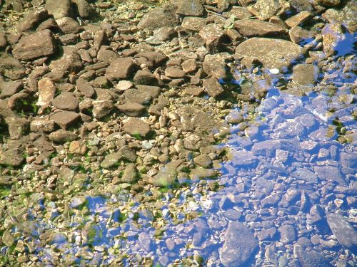 water stones reflection