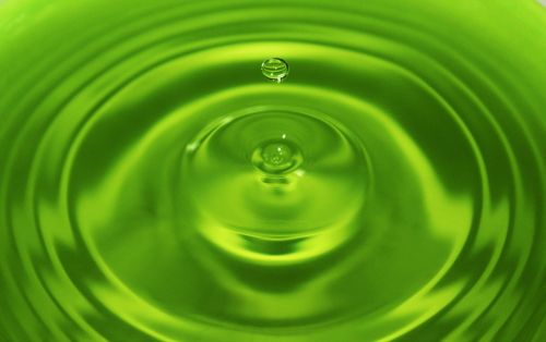 water drop green