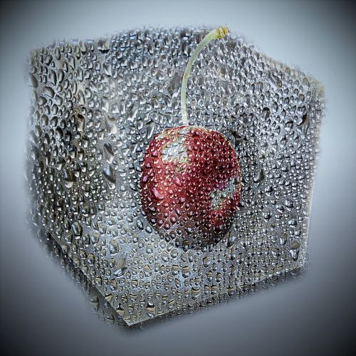 water cherry cube