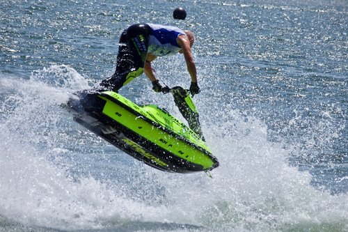 water bike  sea  splash