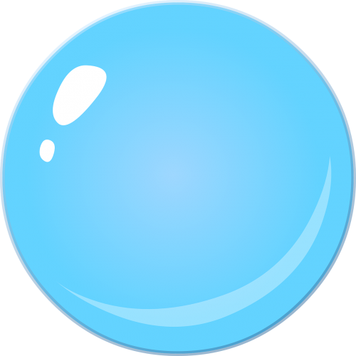 water drop blue round