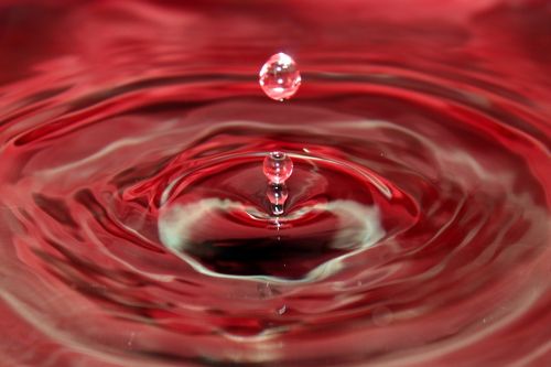 water droplet red drop