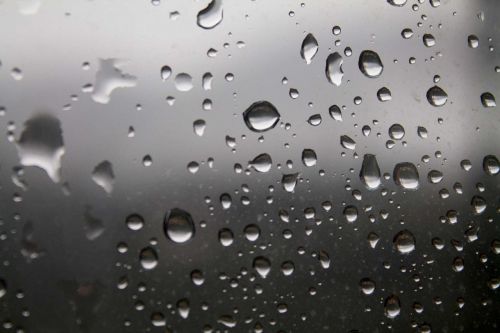water droplets glass wet
