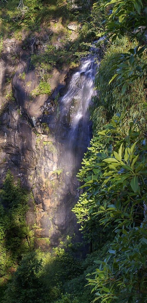 water fall falls rock