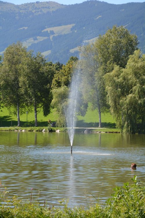 water fountain ritzensee saalfelden