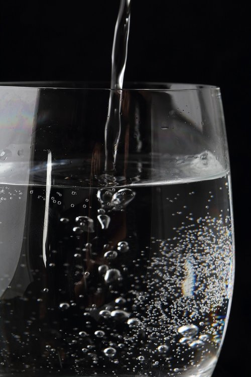 water glass  mineral water  glass