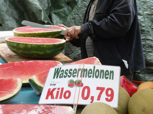 water melons market delicious
