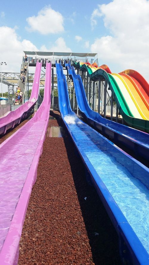 water park slide summer