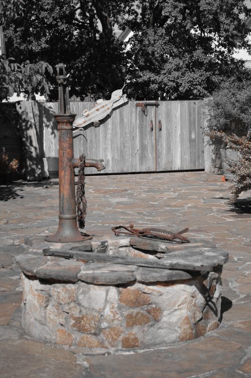 water pump monochrome artistic